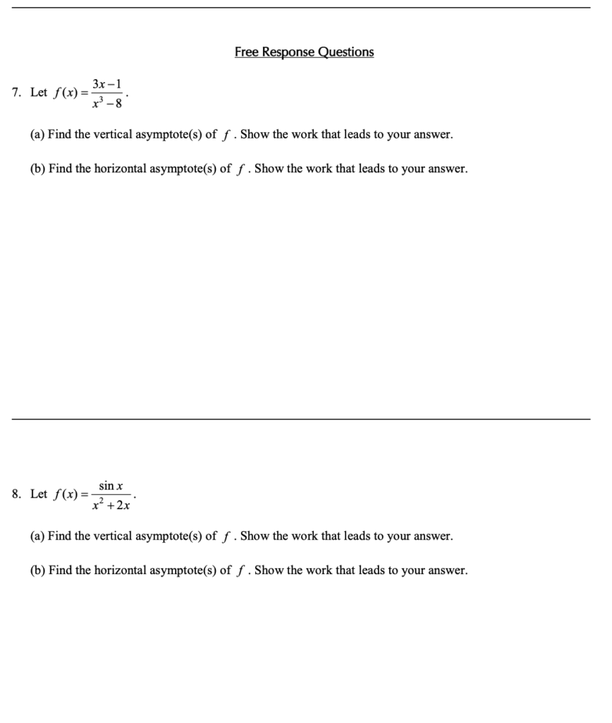 Limits and Asymptotes